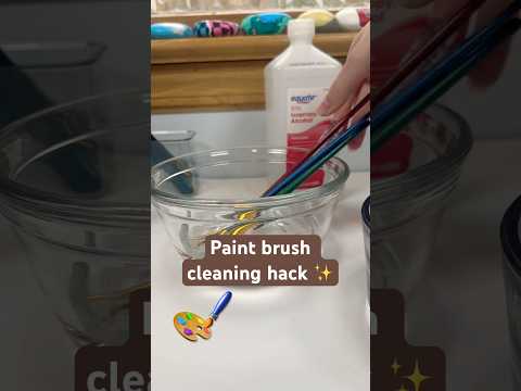 Easy paintbrush cleaning hack 🤩… #shorts #arthack #fyp