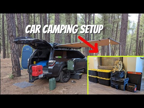 SUV Camping Gear Setup