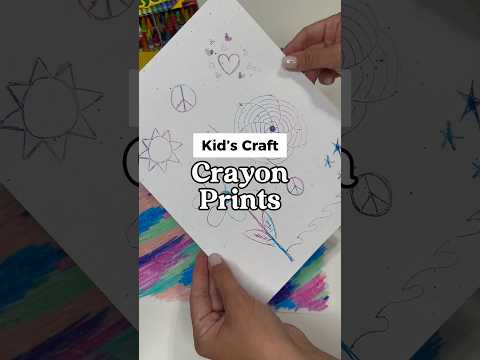 How To Make Crayon Prints 🖍️ 60 Days of Summer - Day 56 #shorts #craftideas