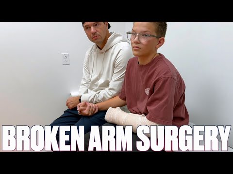 FINDING OUT IF HE NEEDS SURGERY FOR ARM BROKEN IN TWO PLACES | GETTING CAST PUT ON TWO BROKEN BONES