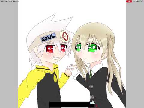 Soul and Maka from soul eater speedpaint