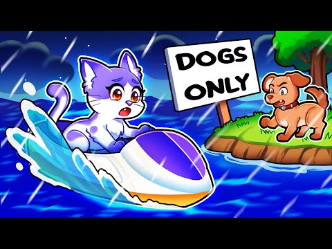 One CAT On a DOGS ONLY Island In Roblox