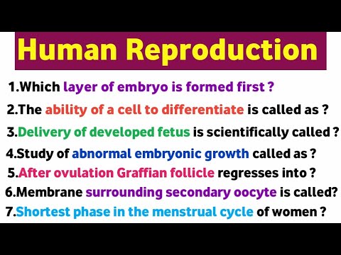 Human Reproduction Class 12 | 50 One Liner MCQ | NEET 2024