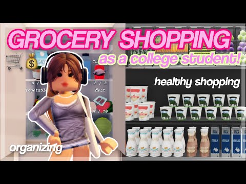 Come Grocery Shopping With Me! *as a college student* | Roblox Berry Avenue Roleplay