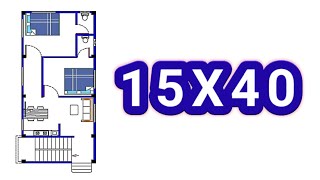 15*40 small house plan | 15*40 east facing house plan