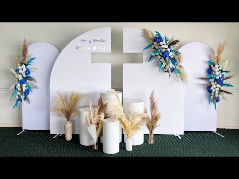 NO BALLOONS SETUP! | Christening decor