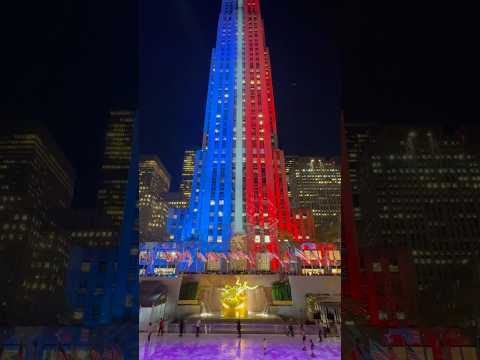 Rockefeller Center Ice Skating on Election Night. ⛸️🇺🇸 #rockefellercenter