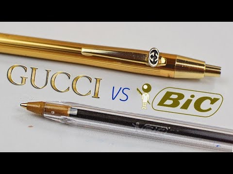 $100 GOLD GUCCI PEN vs $0 BALLPOINT PEN: Which Is Worth The Money?