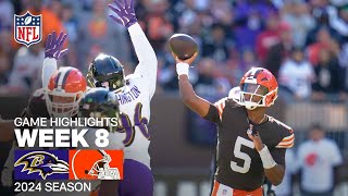 Baltimore Ravens vs. Cleveland Browns | 2024 Week 8 Game Highlights