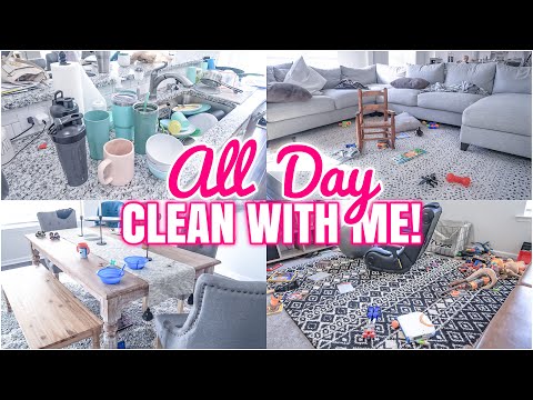 ALL DAY CLEAN WITH ME | COMPLETE DISASTER | MESSY HOUSE TRANSFORMATION | REAL LIFE MESS