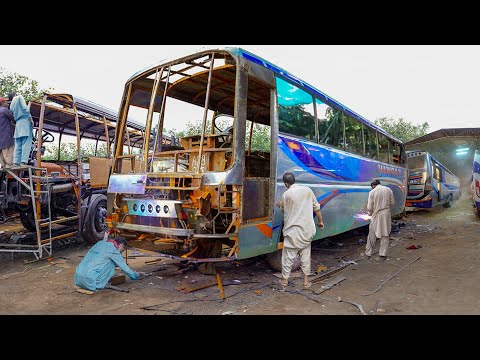 Primitive Way They Build Massive Passenger Buses by Hands