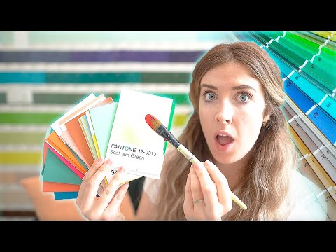 I Painted On PANTONE PAINT SWATCH Cards..