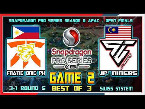 FNATIC ONIC PH vs JP NINERS - Game 2 | FNOP vs JPN | Snapdragon Pro Series Season 6 Open Finals