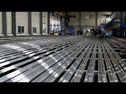 Various Shapes of Aluminum Pipes Mass Production Process. Aluminum Extrusion Factory in Korea.