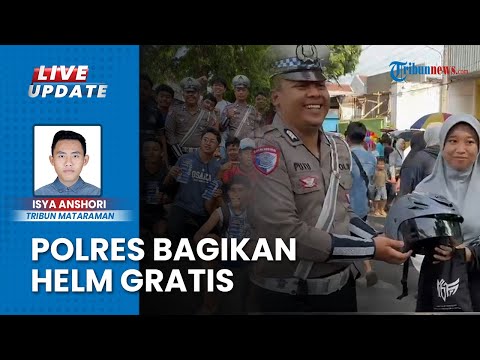 Polres Kediri Sosialisasikan Keselamatan Lalu Lintas dan Bagikan Helm Gratis saat Momen CFD