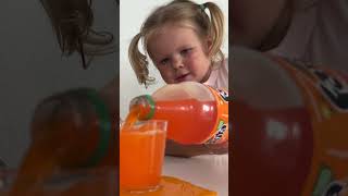 Cute Naomi pours Fanta. Baby Short! #babyfood #funny #adorablebaby #cutebaby #beach #babyvideos