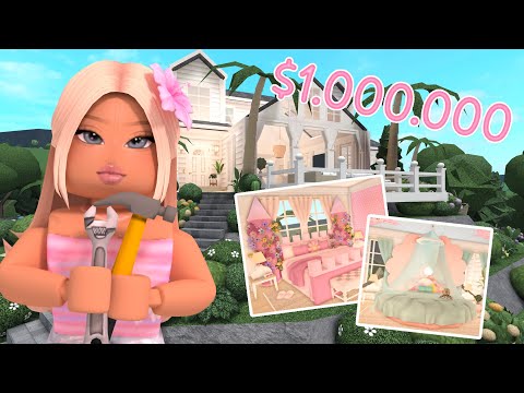 Our Summer Hillside mansion HOUSE TOUR! *WORTH 1M* Bloxburg Family Roleplay