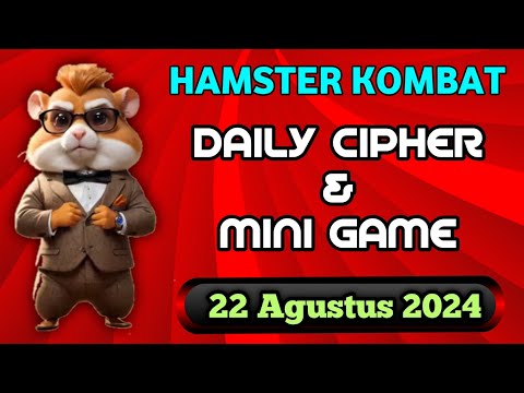 Sandi Morse & Mini Game Hamster Kombat 22 Agustus 2024 || Hamster Kombat Daily Cipher 1M Coin Today