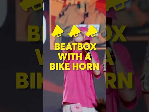 Beatboxing with a bike horn? 🚴🎺🎶 Expect the unexpected! 🔥🎤 #beatboxing #horn #bike