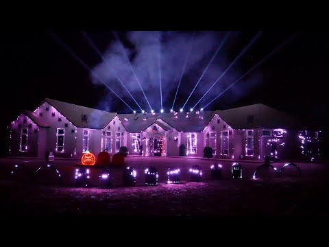 2023 Full Halloween Fire and Light Show -  4K