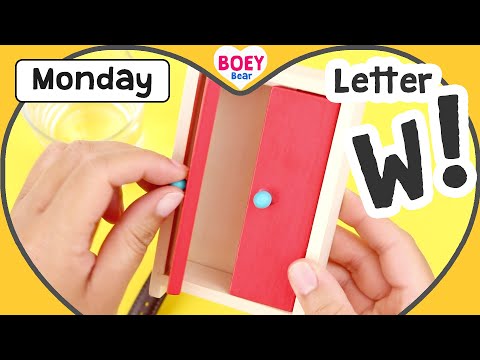 Monday - Preschool Circle Time (Letter Ww), ESL EFL English for Kids, Phonics Sounds UK, Boey Bear