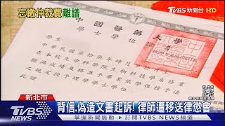 外界稱「律師團阮經天」背信.偽造文書起訴 遭移送律懲會｜TVBS新聞