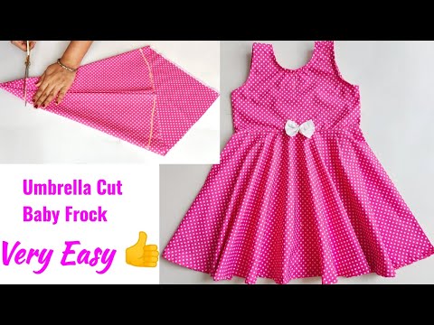 Umbrella cut Baby frock cutting and stitching | Baby Frock cutting and stitching