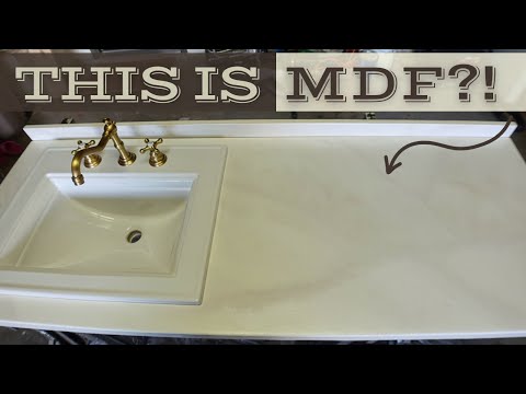 FAUX MARBLE COUNTERTOPS FOR **WAY** LESS MONEY | DIY EPOXY COUNTERTOP TIPS | Bathroom Reno 4