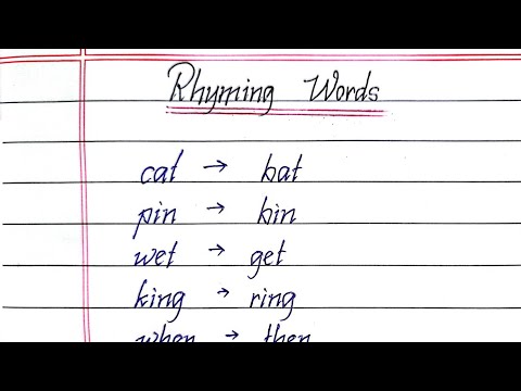 Rhyming Words in English | Rhyme | 20 Rhyming Words For Kids | Writeology TV