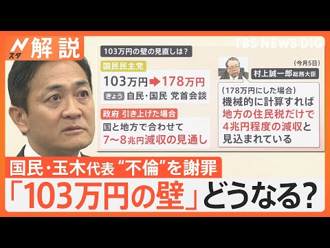 決選投票で石破茂氏を総理指名 　国民民主党・玉木雄一郎代表“不倫”を謝罪「103万円の壁」どうなる？【Nスタ解説】｜TBS NEWS DIG