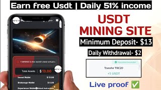 New Usdt Mining Website 2024 | Earn Free Usdt | Best Usdt Investment Website | Usdt Mining sites