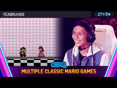 Multiple Classic Mario Games by yeabruh00 in 27:54 - Games Done Quick Express 2024