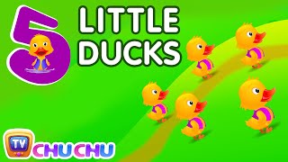 Five Little Ducks Nursery Rhyme With Lyrics - Cartoon Animation Rhymes & Songs for Children