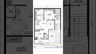 30x40 east facing house plan | 30x40 2 bedroom house plan #housedesign #houseplans #homeplan #2bhk