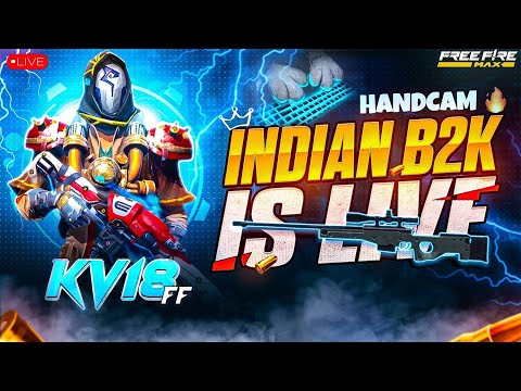 LIVE ON 🔴 HEROIC TO GRANDMASTER 🏆 SNIPER POWER 🔥 Free Fire Live #nonstopgaming #kv18 #freefirelive