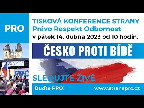 Tisková konference strany PRÁVO RESPEKT ODBORNOST