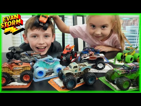 Monster Truck Matching Memory Game and Outside Play