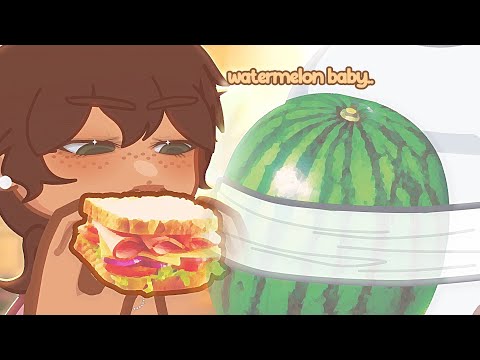 🤍☆ : 𝐓𝐡𝐞 𝐰𝐚𝐭𝐞𝐫𝐦𝐞𝐥𝐨𝐧 𝐛𝐚𝐛𝐲.. 🤨🍉           ☆      [Gacha Life 2