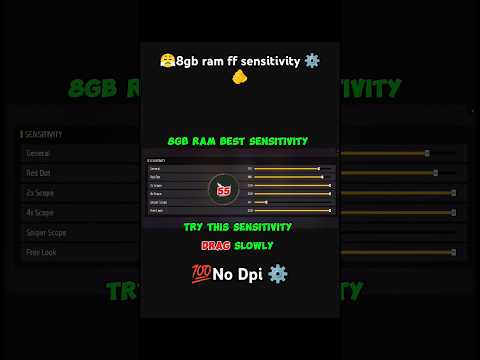 8GB Ram FF Sensitivity ⚙️| Best⚡ Sensitivity Setting 8gb ram 2024 😤#freefire #foryou #foryourpage