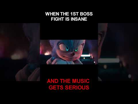 When The 1st Boss Fight Is Insane And The Music Kicks In #sonicthehedgehog