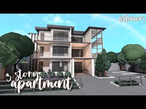 3 story apartment (exterior) ♡ | bloxburg speedbuild | luminto