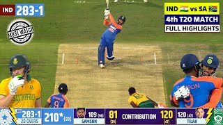 IND vs SA 4th T20 Highlights 2024, India vs South Africa 4th T20 Highlights 2024 Today Cricket Match