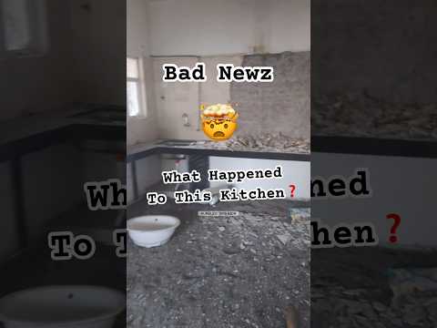 Bad Newz🤯 Waht Happened to This Kitchen ❓#kitten #badnewz #trending #shorts #interiordesign