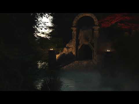 Mysterious Forest Cave Entrance Ambience | Dark Ambient | Calm, Eerie Sounds | 1 HOUR