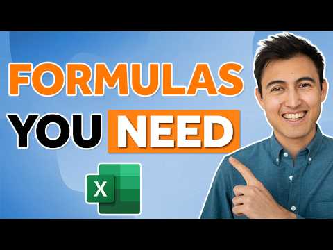 Excel for Finance: 10 Formulas You NEED to KNOW