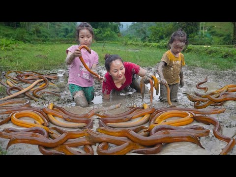 2 year living in forest, Harvest and cook with your children. START TO FINISH