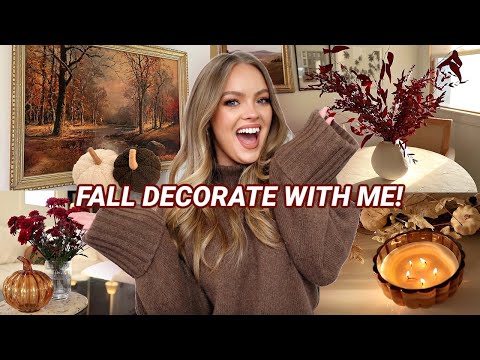 NEW FALL DECORATE WITH ME! 🍂 Cozy Vibes Home Decor Tour 2024