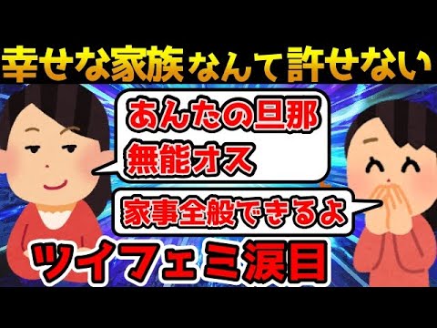 【嫉妬】ツイフェミ仲良し夫婦に不幸であってほしいと願うが奥様の反論が眩しすぎて完敗【ゆっくり解説】