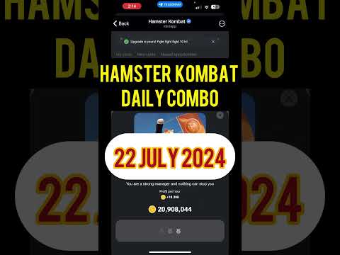 Hamster Kombat Daily Combo: 22 July 2024  #dailycombohamsterkombat #hamsterkombatdailycombo #crypto!