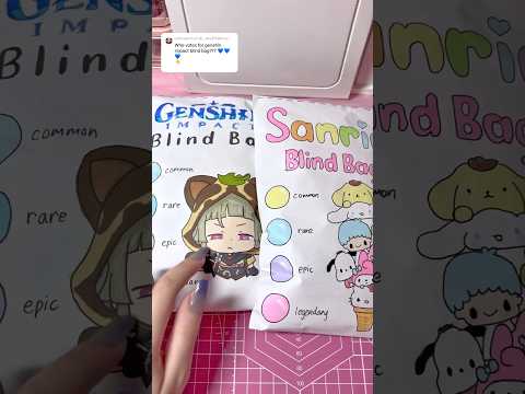 genshin impact blind bag 12! 🩵✨ #diy #craft #papercraft #unboxing #blindbag#asmr#kpop#genshinimpact